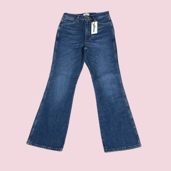 NWT Wrangler Women’s Wanderer High Rise Modern Flare Jeans Blue Sz 27x30 - Picture 2 of 11